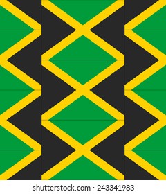 Flag Jamaica texture vector illustration 