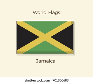 Flag of Jamaica. Vector icon design