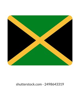 Flag Jamaica Vector Icon. Jamaica National Flag isolated on white background.