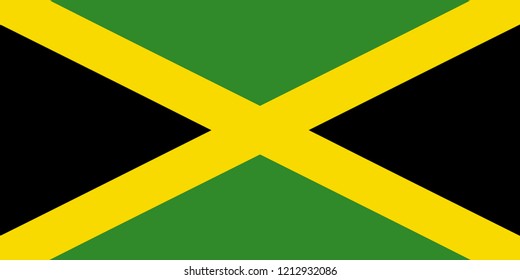 Flag of Jamaica vector illustration