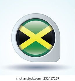  Flag of Jamaica, vector illustration