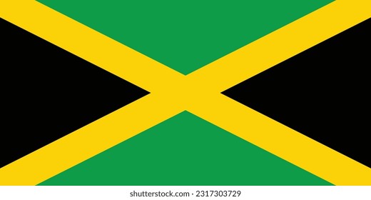 Flag of Jamaica - Vector illustration.