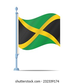 Flag of Jamaica vector illustration
