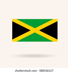 Flag of Jamaica. Vector Illustration