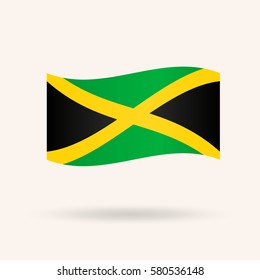 Flag of Jamaica. Vector Illustration