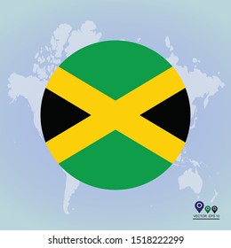 flag of Jamaica. Vector illustration eps 10.