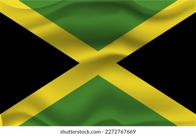 Flag jamaica wave 3d ralistic flag
