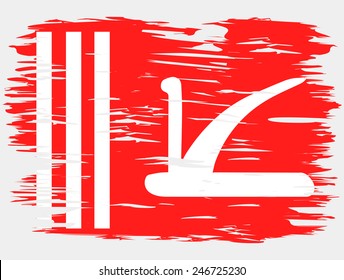 Flag of Jammu and Kashmir. Painted brush colored inks. Symbol Independence Day National Patriotic Travel Country Background Grunge Paint Stock Vector Icon Logo Picture Image Illustration Political