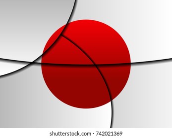 Flag of Japan background template, vector solid shapes illustration