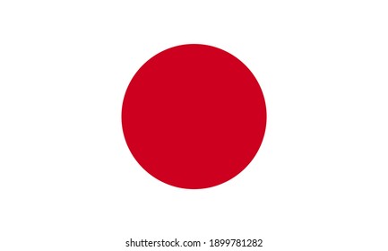 Flag of Japan. For banner template, web flag background, japanese design. Japanese asian symbol isolated, white background. National symbol - Japan. Concept: freedom, traditional culture, independence