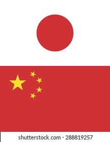 Flag Of Japan And China