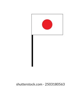 Flag of Japan Country. Vector