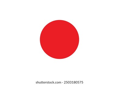 Flag of Japan Country. Vector