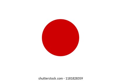 Flag of japan, flat icon. Simple vector illustration for web or mobile app