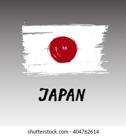 Flag Of Japan  - Grunge