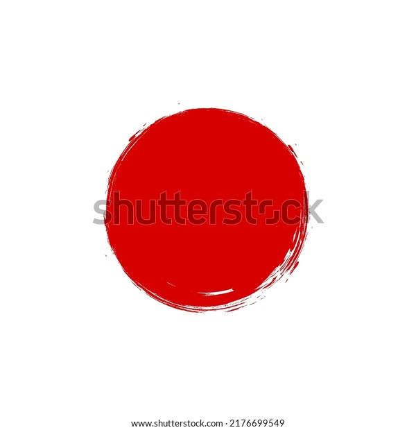 Flag Japan Grunge Circle Stamp Background Stock Vector (royalty Free 