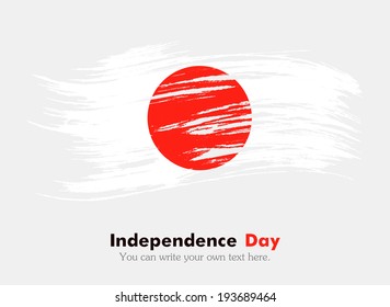 Flag of Japan. Flag in grungy style. Independence Day.