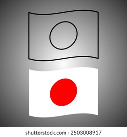 Flag of Japan icon set
