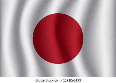 Flag of Japan. Japan Icon vector illustration eps10.