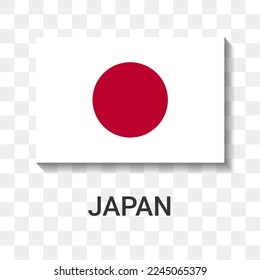 Flag of Japan Icon Vector Illustration