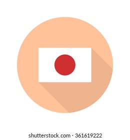 flag of Japan icon. vector illustration