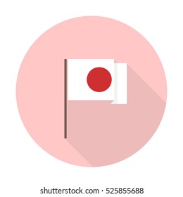 flag of Japan icon. vector illustration