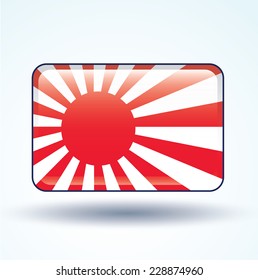  Flag of Japan imperial, vector illustration
