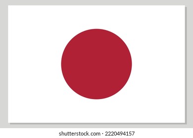 Flag of Japan. Japanese national symbol in official colors. Template icon. Abstract vector background.