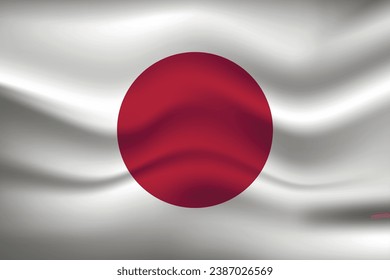 Flag of Japan. Japanese national symbol in official colors. Template icon. Abstract vector background.