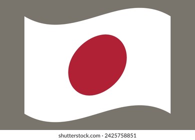 Flag of Japan. Japanese national symbol in official colors. Template icon. Abstract vector background.