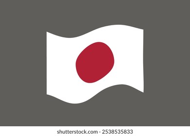 Flag of Japan. Japanese national symbol in official colors. Template icon. Abstract vector background.