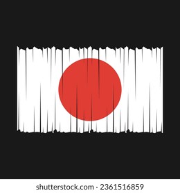 Flag of Japan national country symbol Vector illustration