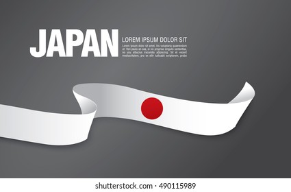 Flag of Japan on dark background