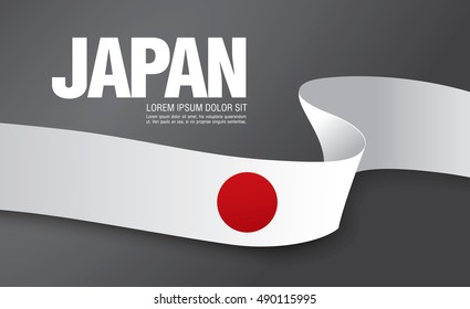 Flag of Japan on dark background