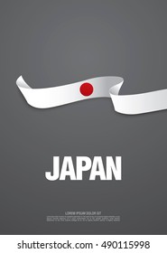 Flag of Japan on dark background