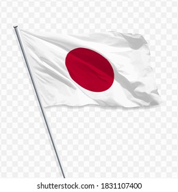 FLAG OF JAPAN WITH A TRANSPARENT BACKGROUND. VECTOR ILLUSTRATION