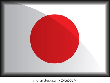 Flag Japan Vector Accurate Dimensions Element Stock Vector (Royalty ...