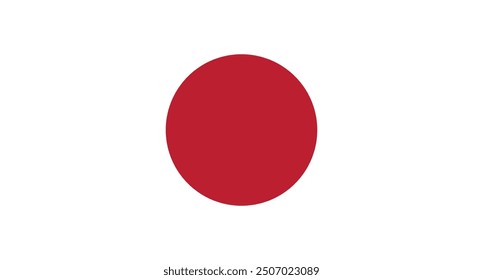 Flag of Japan Vector design and Illustration , National Flag of Japan
