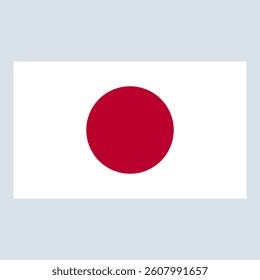 Flag of Japan - Japan flag vector icon isolated on white single background