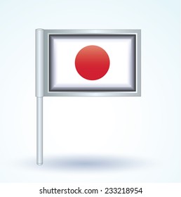 Flag of Japan, vector illustration
