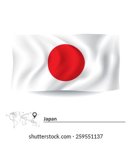 Flag of Japan - vector illustration