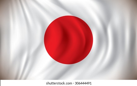 Bandera de Japón - ilustración vectorial
