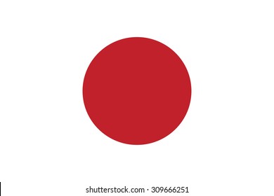 Flag of Japan. Vector illustration.