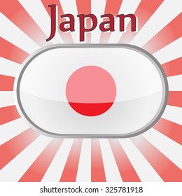 Flag of Japan vector illustration.