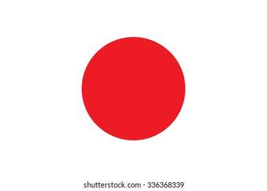 Flag of Japan. Vector illustration.