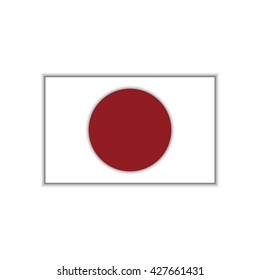 Flag of Japan. Vector illustration.