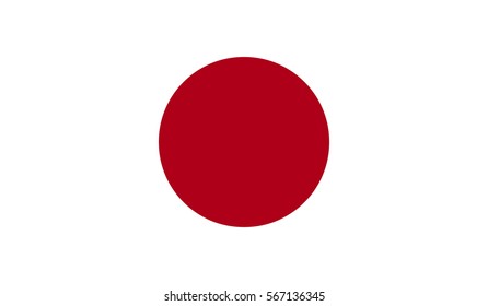 Flag of Japan vector illustration