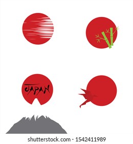 Flag of Japan. vector illustration design