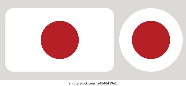 Bandera de Japón. Vector de la bandera japonesa.