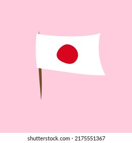flag of japan vector, waving flag of japan 